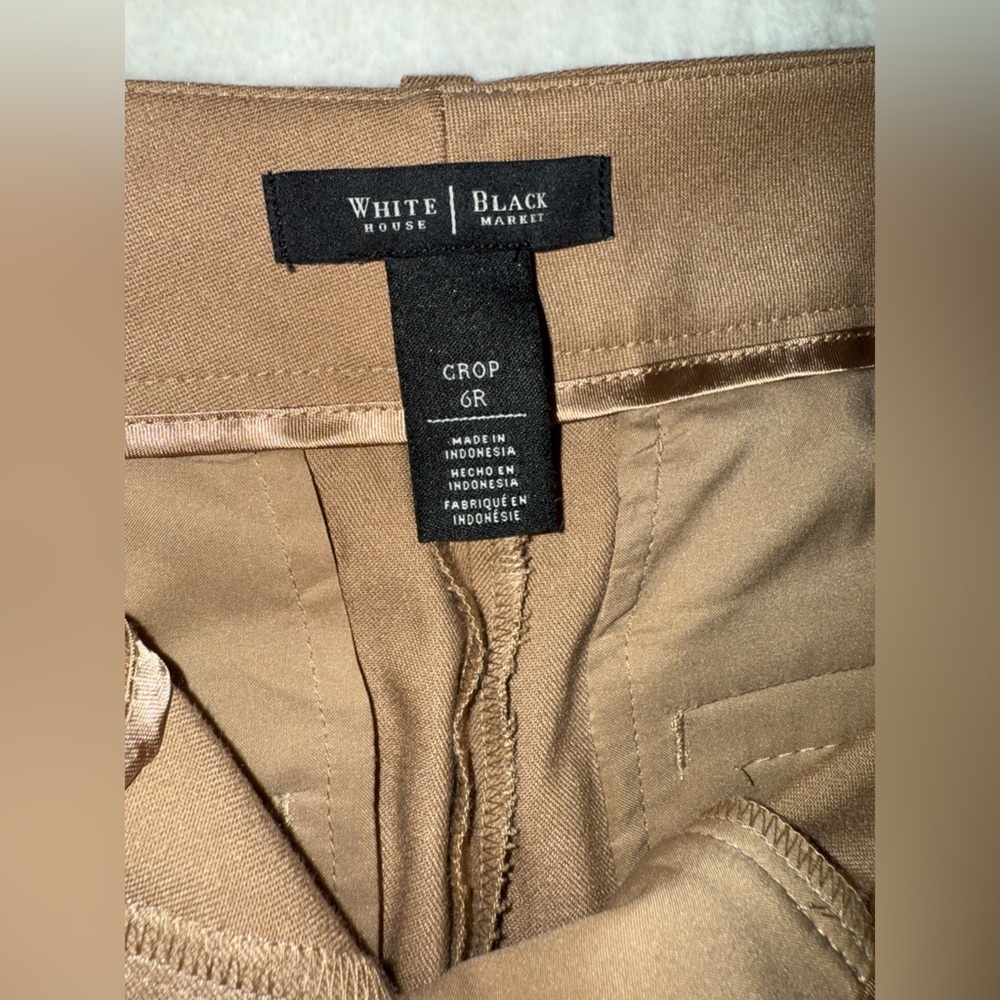White House Black Market Tan Women's Capris Size 6R - Picture 6 of 9
